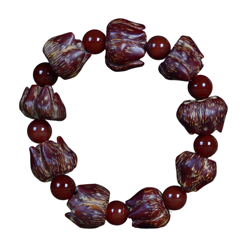 滴血莲花菩提手串滴血莲花菩提子文玩佛珠男女野菠萝念珠手串