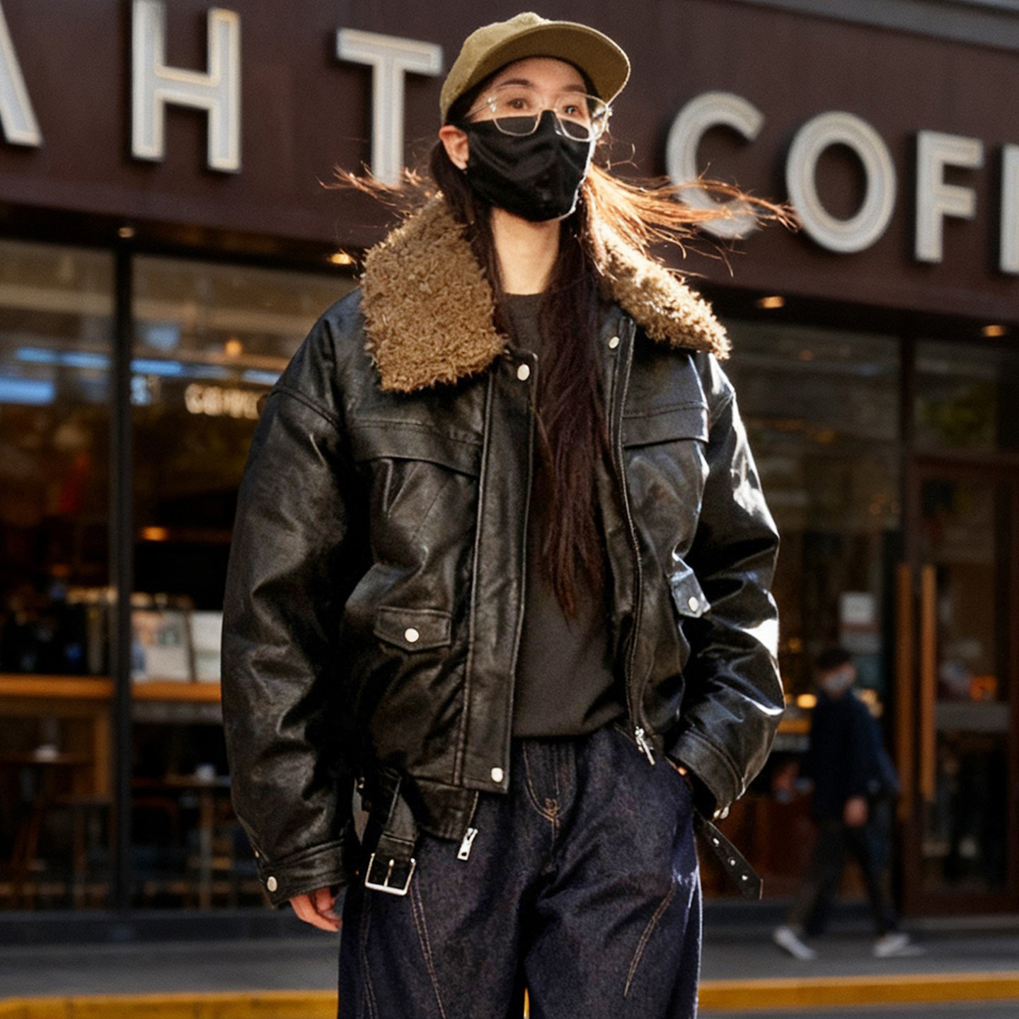 逆壳中性美式复古毛领皮衣女男B3飞行员机车风外套酷飒街头棉夹克,女装/女士精品,短外套,淘宝优惠券,粉丝福利购,淘宝优惠卷
