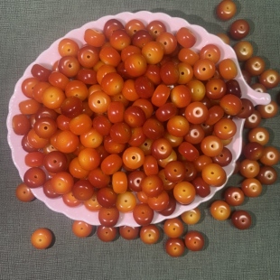 菩提药片珠暖霞橘新色散珠diy手串佛珠散装串珠饰品配件菩提手串