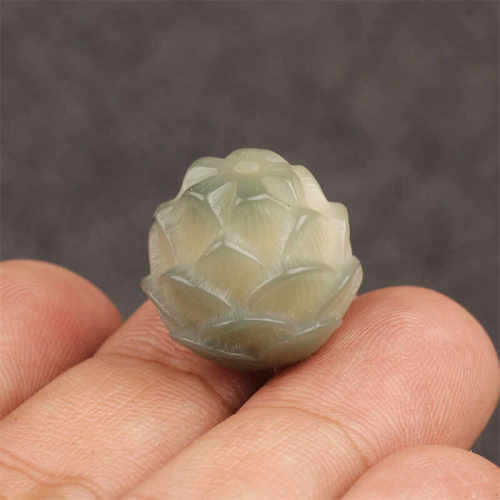 菩提精工雕刻莲花珠天然菩提根
