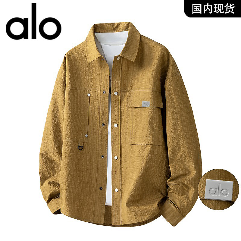 官方奥特莱斯品牌折扣 大码宽松春季长袖衬衫男款休闲工装衬衣