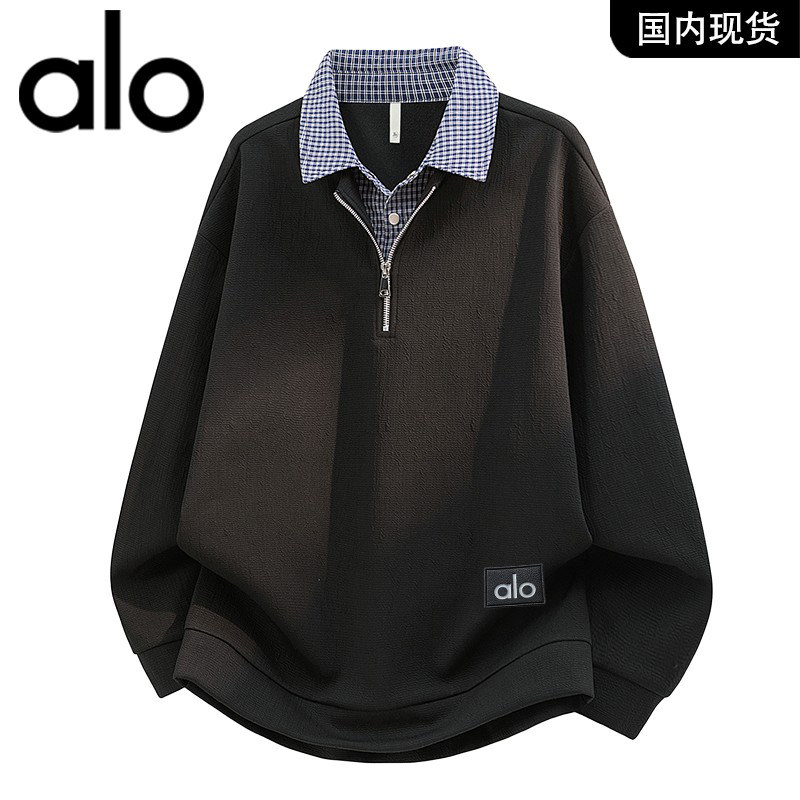 官方奥特莱斯品牌折扣春季大码男装假两件翻领卫衣男长袖Polo衫