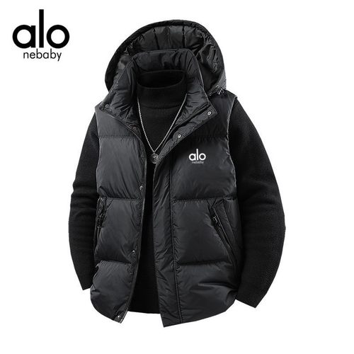 奥特莱斯爆款白鸭绒羽绒马甲男士宽松大码坎肩可脱卸帽子羽绒服