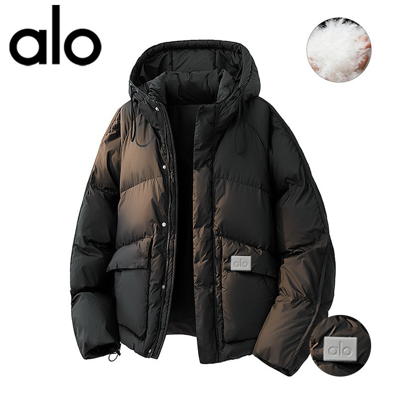 官方奥特莱斯品牌折扣 冬季连帽加绒加厚保暖立领男羽绒服外套