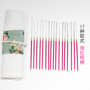 专业采耳工具玫红系列17种款式掏耳勺耳起卷棉棒硬木柄技师专用