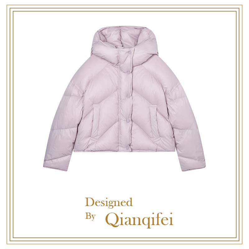 【10原】2023新款纯色加厚连帽短鹅绒服 MW28906