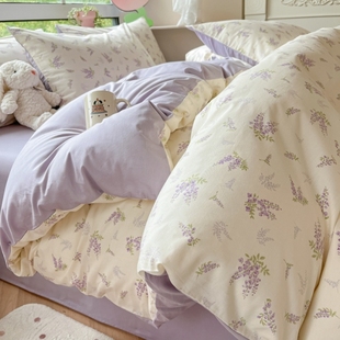 13376可爱系列全棉印花四件套机洗水洗不褪色南通海门叠石桥家纺