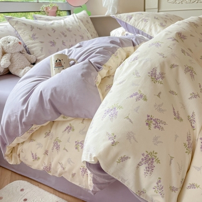 13376可爱系列全棉印花四件套机洗水洗不褪色南通海门叠石桥家纺