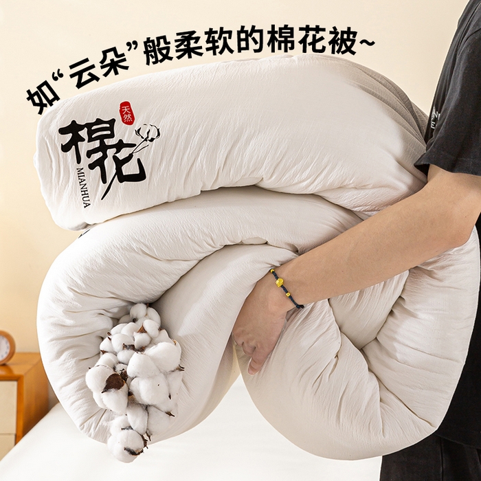 2025新款新疆棉花被被芯冬被春秋被A类母婴级蓬松饱满亲肤叠石桥