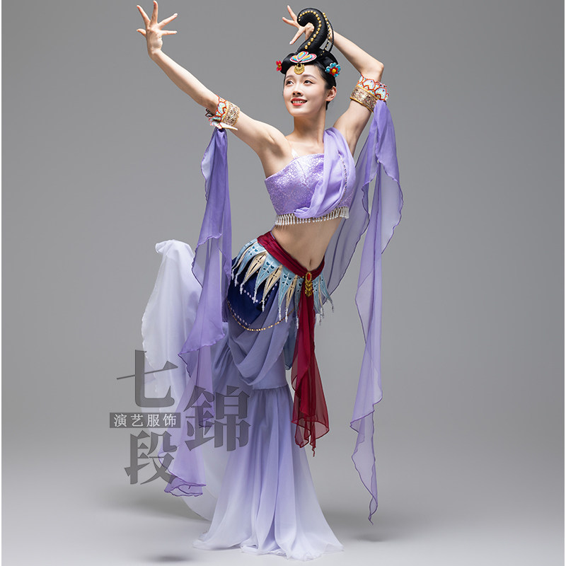 古典舞异域风情入梦敦煌飞天舞蹈服装女款舞台表演出服成人租赁