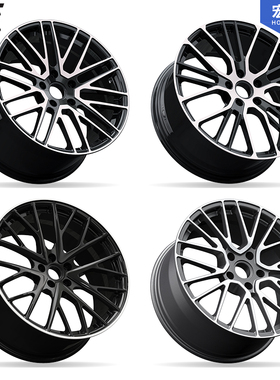 JS宏鑫锻造轮毂适用保时捷MACAN卡宴帕拉梅拉718TAYCAN20 21 22寸