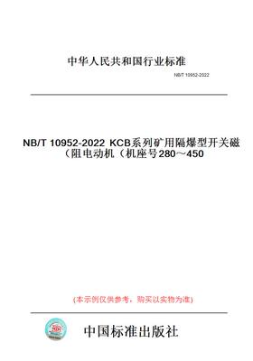 【纸版图书】NB/T10952-2022KCB系列矿用隔爆型开关磁阻电动机（机座号280～450）