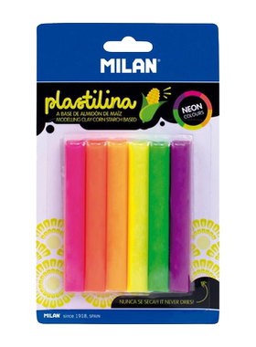 【优你客旗舰店】西班牙MILAN米兰儿童超轻粘土环保安全玉米淀粉橡皮泥幼儿园彩泥手工玩具6色