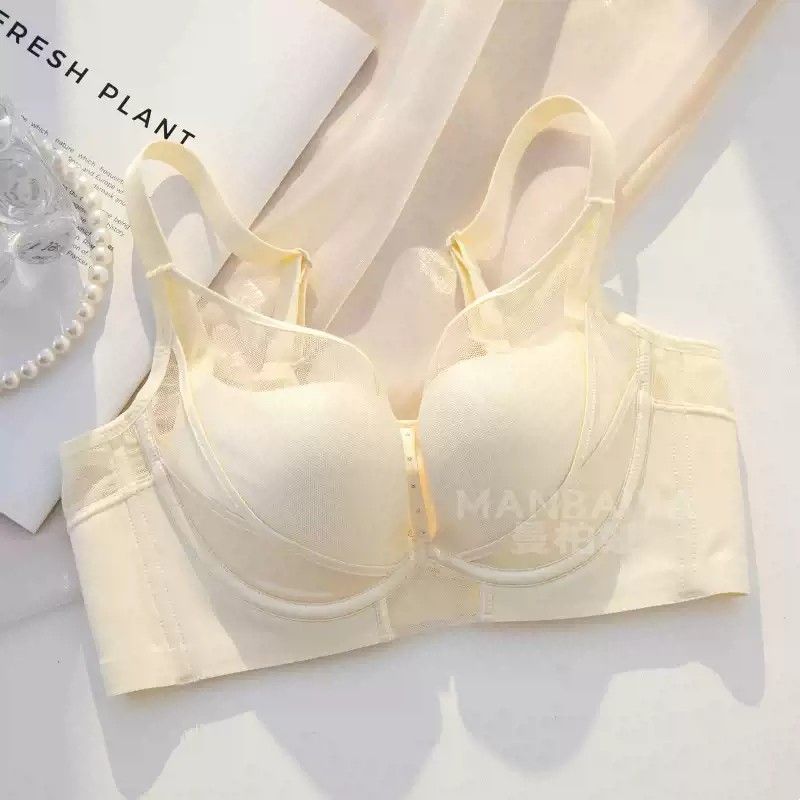 内衣女大胸怀显小瘦调整型聚拢夏薄款软钢圈收副乳防下垂性感文胸图片