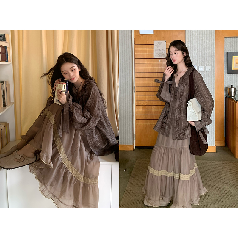 松未韵一A字松紧高腰显瘦半身裙