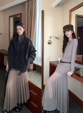 soolrok 松未韵一 松野香奈 两色浪漫森系一字肩显瘦抽褶连衣裙