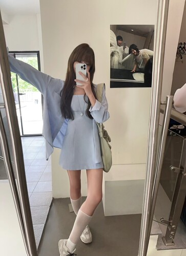 soolrok松未韵一亚麻衬衫套装