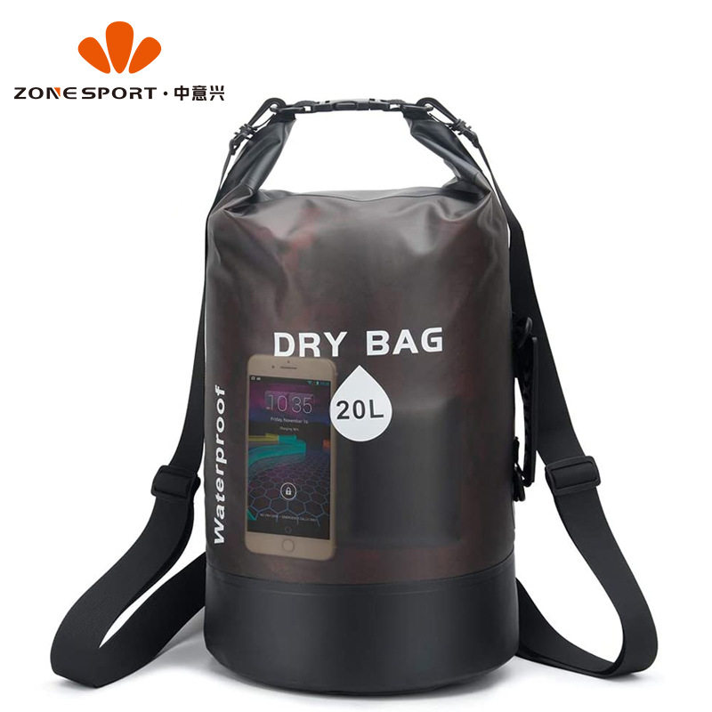 户外Drybag沙滩袋防水桶袋透明PVC防水桶包漂流防水袋游泳包