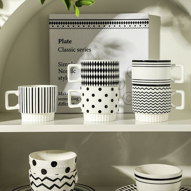 抓握舒适宽大把手陶瓷材质