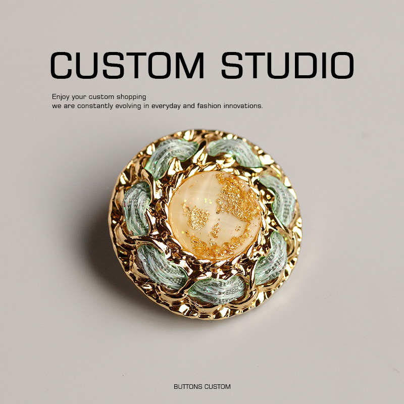 松石 织带金箔金属纽扣设计师辅料大衣外套风衣毛呢时尚高端扣子,居家布艺,纽扣,淘宝优惠券,粉丝福利购,淘宝优惠卷