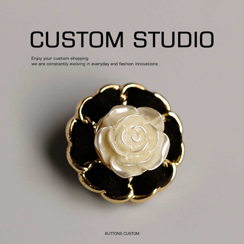 雪域山茶 花朵编织金属纽扣设计师辅料外套大衣风衣轻奢配饰扣,居家布艺,纽扣,淘宝优惠券,粉丝福利购,淘宝优惠卷