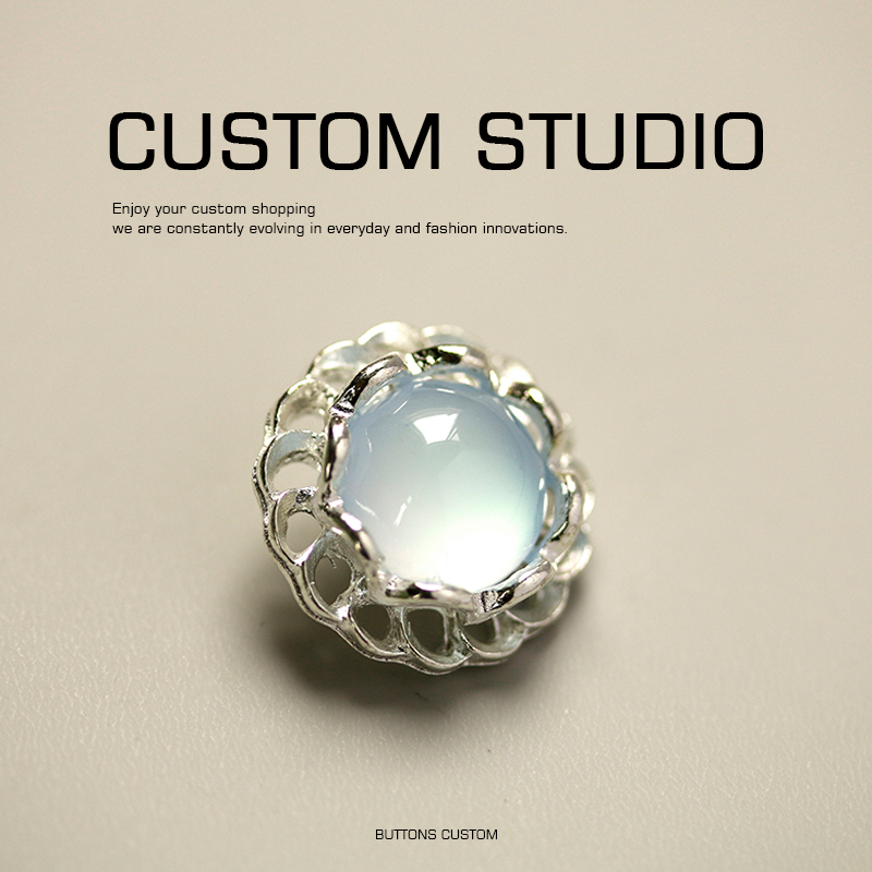 碧海蓝天 小香名媛风冰珠贵族纽扣设计师辅料女装饰品外套大衣扣