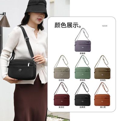 跨境单肩包中年女士包包尼龙布包新款亚马逊小方包时尚逛街斜挎包