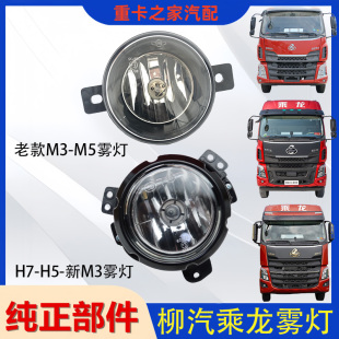 适用柳汽乘龙H7H5新M3前雾灯总成前杠防雾灯小圆灯大货车配件原装