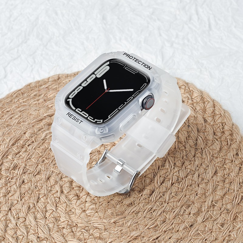 适用iwatch9/8苹果手表表带一体冰川applewatch7智能6配