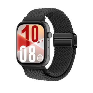 适用华为WATCH FIT4pro手表表带新款编织尼龙磁吸扣fit3/3pro表带智能运动腕带手表链专用一体男女秋冬透气