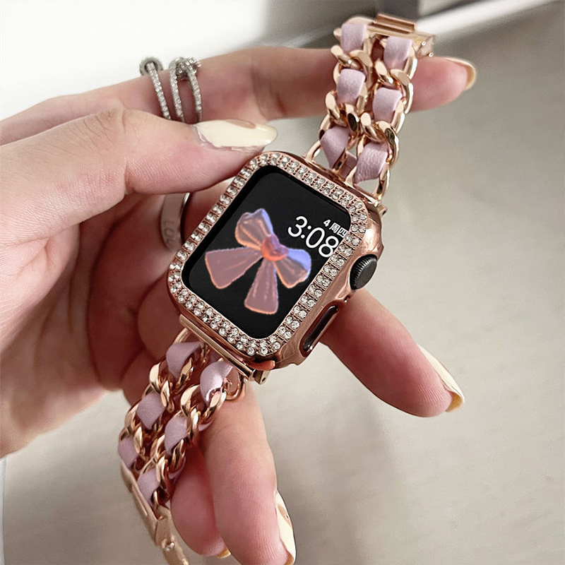 轻奢小香风金属iwatch苹果手表带