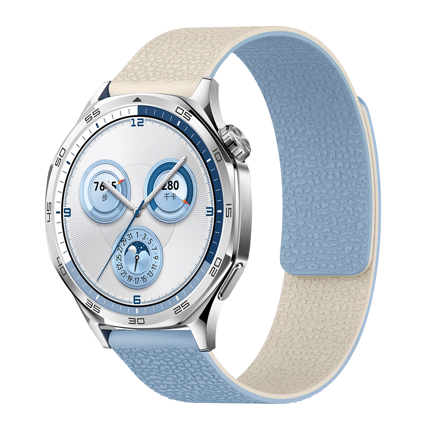 适用华为GT5手表GT4表带watch5硅胶GT3pro荣耀magic高级磁吸2E男款GT3夏天GT2智能watch4拼色3新款pronew腕带