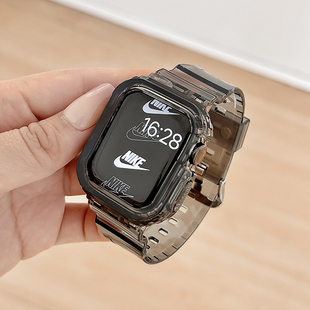 5男女40 s11替换配 适用apple 45mm watch10代表带ultra3运动硅胶苹果手表s8全包一体s9表壳iwatch7