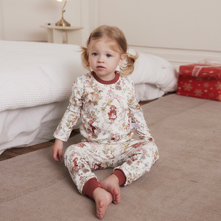 721星球儿童家居服套装男童女童暖姜棉小孩睡衣宝宝秋衣秋裤