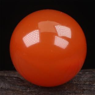 20.5mm diy配饰圆珠吊坠挂件 保山南红玛瑙 无裂原矿柿子红大单珠