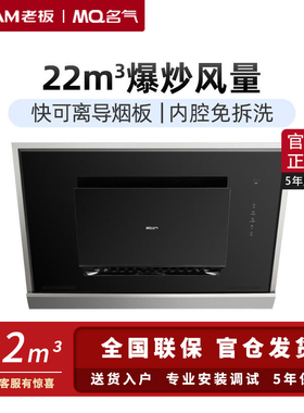 老板出品名气319C+619B油烟机家用大吸力吸油机煤气灶套餐脱排