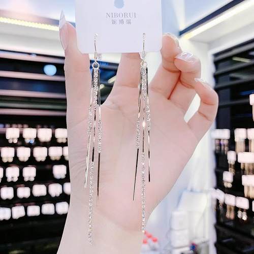 苏耳线气质纯银针耳环2025新款