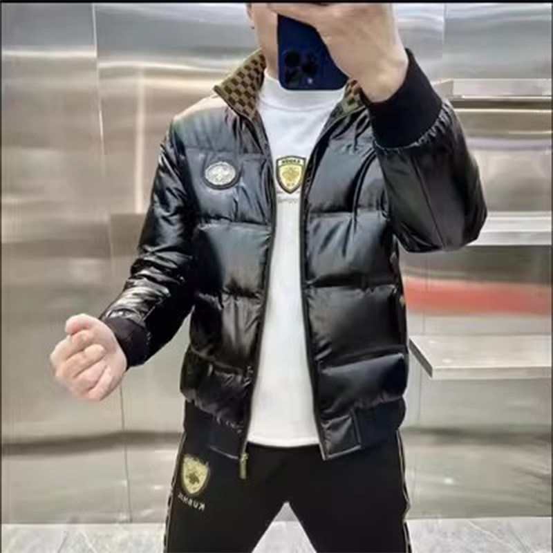 欧货潮牌免洗羽绒服男士轻奢高档保暖防水立领外套男冬装加厚上衣