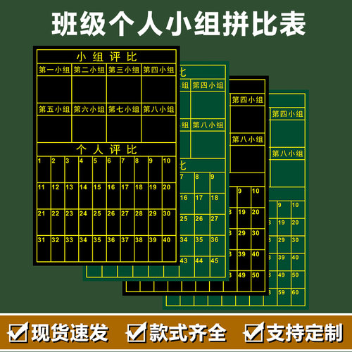 磁性贴学号黑板贴小组积分表