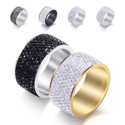 Rings For women Ring Gold Black Vintage Classic Lovers Style