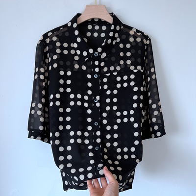 郭贵人妈妈装夏款时尚真丝衬衫