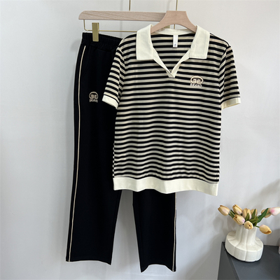 中年妈妈夏装短袖运动套装