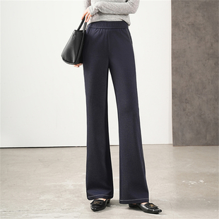 中年妈妈休闲喇叭裤子2025春秋季新款女牛仔裤高腰显瘦微喇裤长裤
