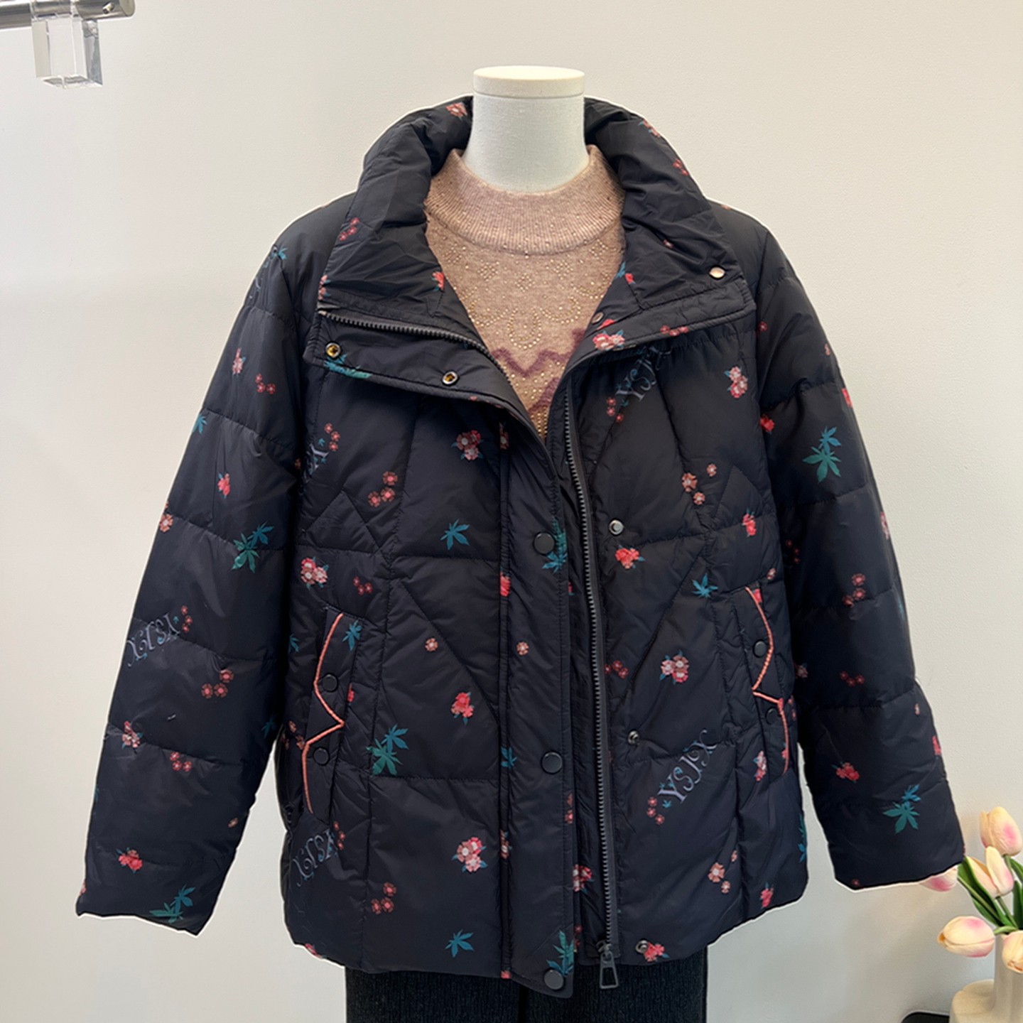 妈妈冬装羽绒服洋气保暖外套