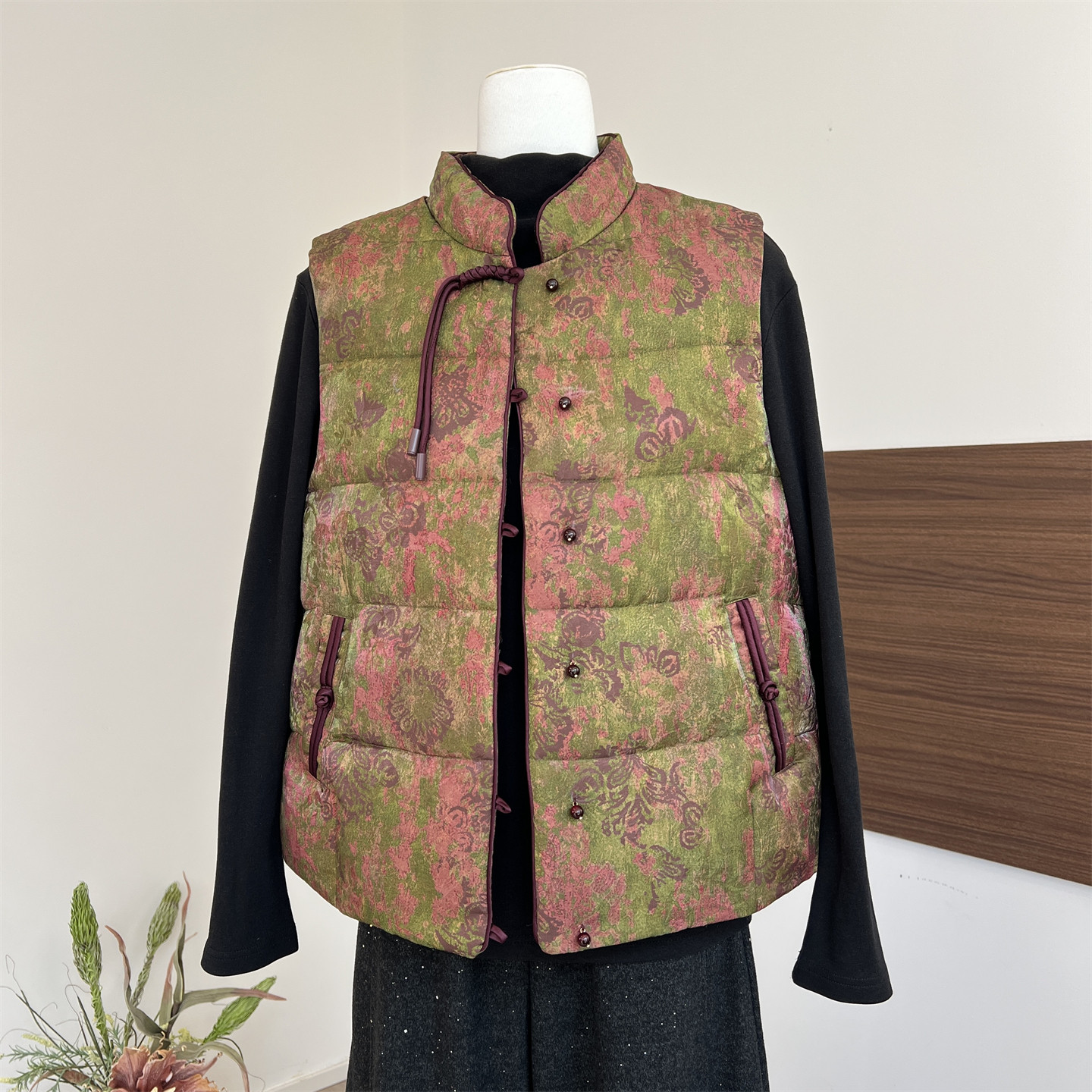 新中式奶奶秋冬装国风马甲羽绒服