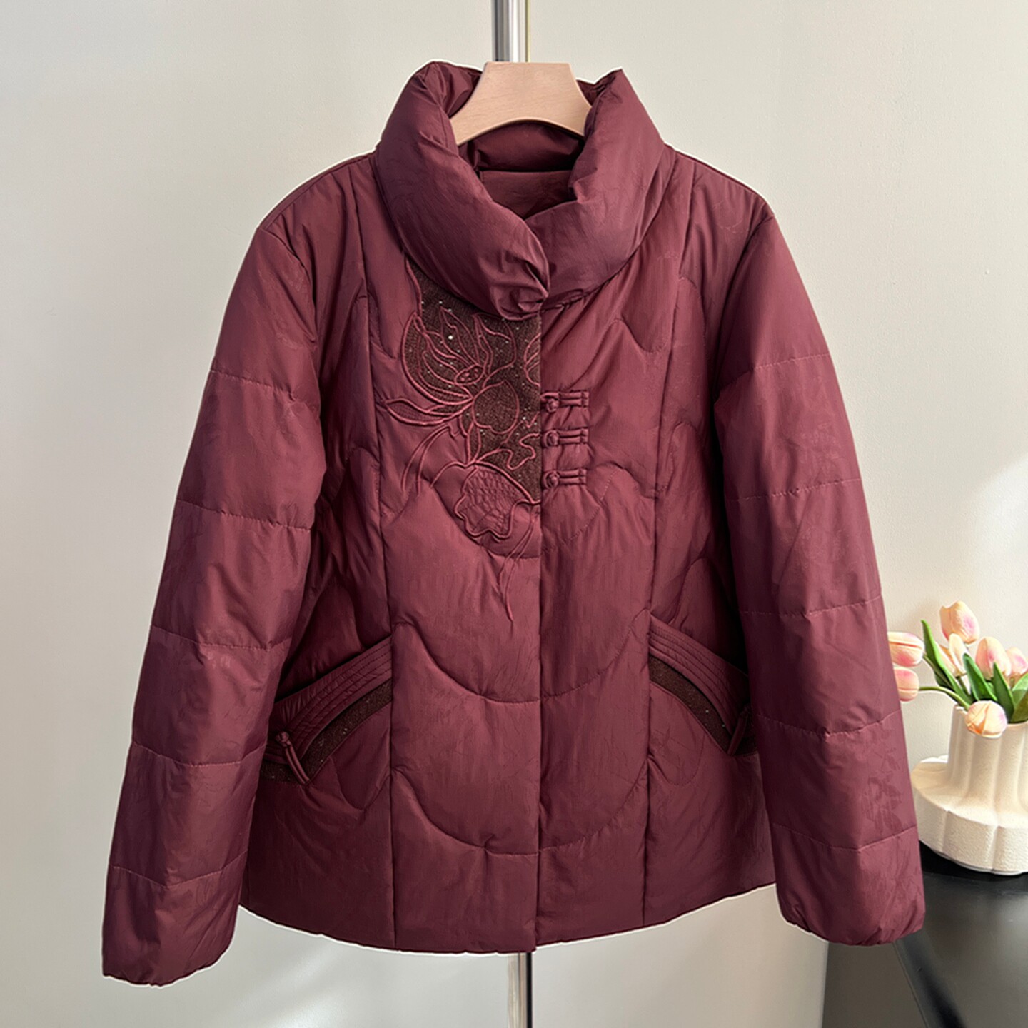 中老年人羽绒服女保暖妈妈冬装