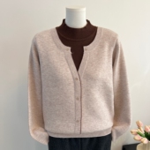 妈妈装 中老年女毛衣假两件套针织上衣 加绒加厚打底衫 秋冬新款 时尚