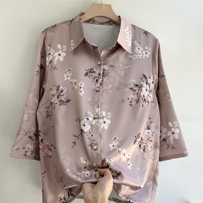 郭贵人妈妈夏装真丝上衣服