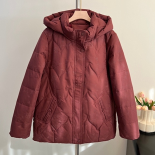 中老年人奶奶羽绒服女妈妈冬装加厚保暖60岁70连帽老太太冬季外套