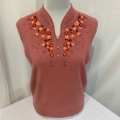 羊毛衫 打底衫 女100%纯羊毛中老年妈妈装 保暖毛衣旗袍领宽松加大码